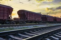 Sch&uuml;ttguttransport auf Schienen